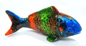 Ancizar Marin Sculptures  Ancizar Marin Sculptures  Koi Fish (Small) (Rainbow)